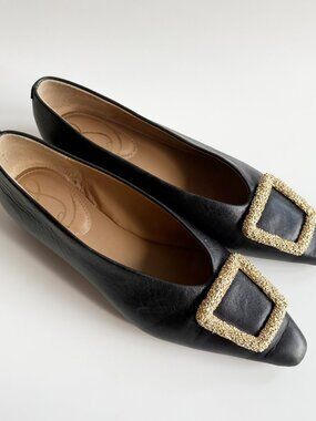 Sam Edelman Janina Pointed Black Toe Flats Size 7